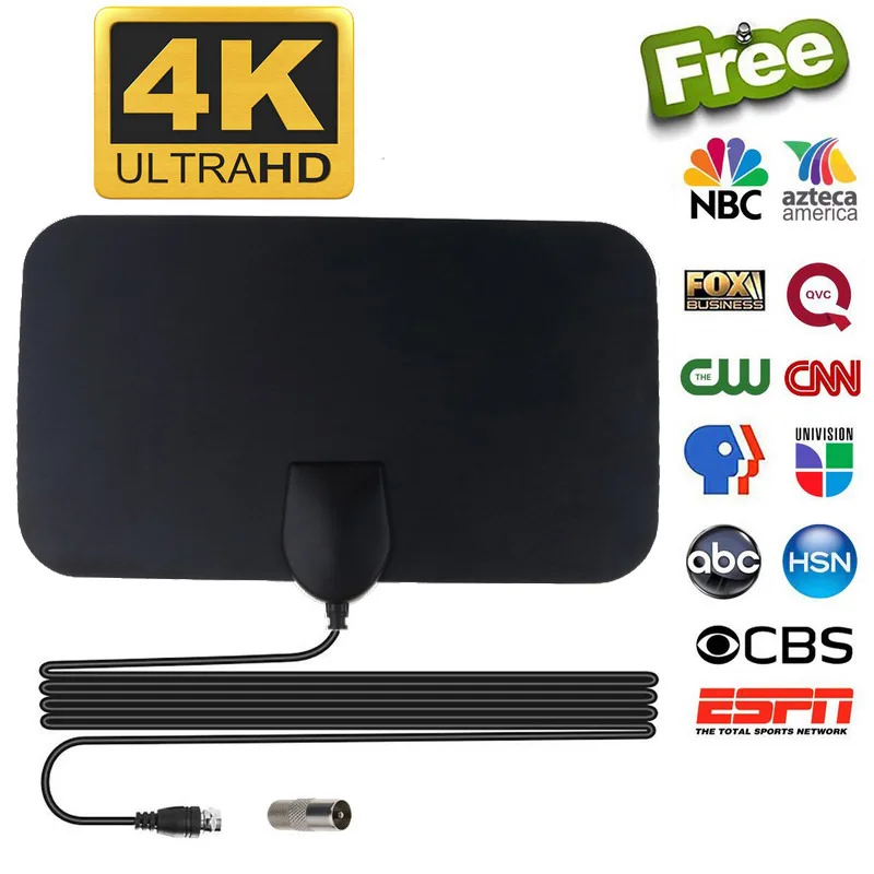 4K25DB High Gain Hd Tv Box Dtv Digitale High Gain HDTV Digital Antenne Mini HDTV boden welle TV antenne DVB-T2 erhalt antenne Image
