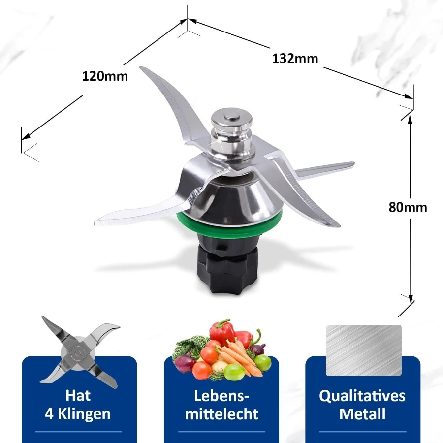 Replacement blender blade parts fit for Vorwerk Thermomix TM5. Food grade stainless steel material, environmentally friendly . H