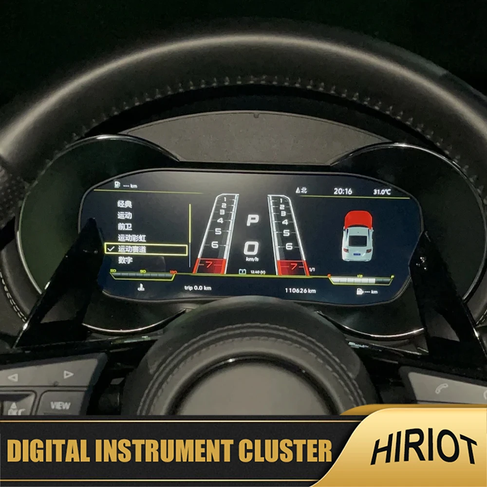 12,3'' Digitales Instrumentencluster LCD-Kilometerzähler Tachometer für Audi A1 A3 A4 B8 A5 S5 A6 A7 Q3 Q5 Q7 TT Virtuelles Cockpit Armaturenbrett Image