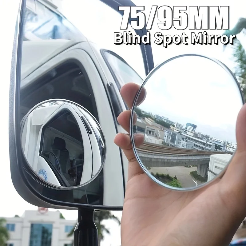 1PC Seite Spiegel für Lkw Auto Blinden Fleck Spiegel Runde Konvexen Weitwinkel Wasserdichte Baby Auto Rückspiegel Zubehör Image
