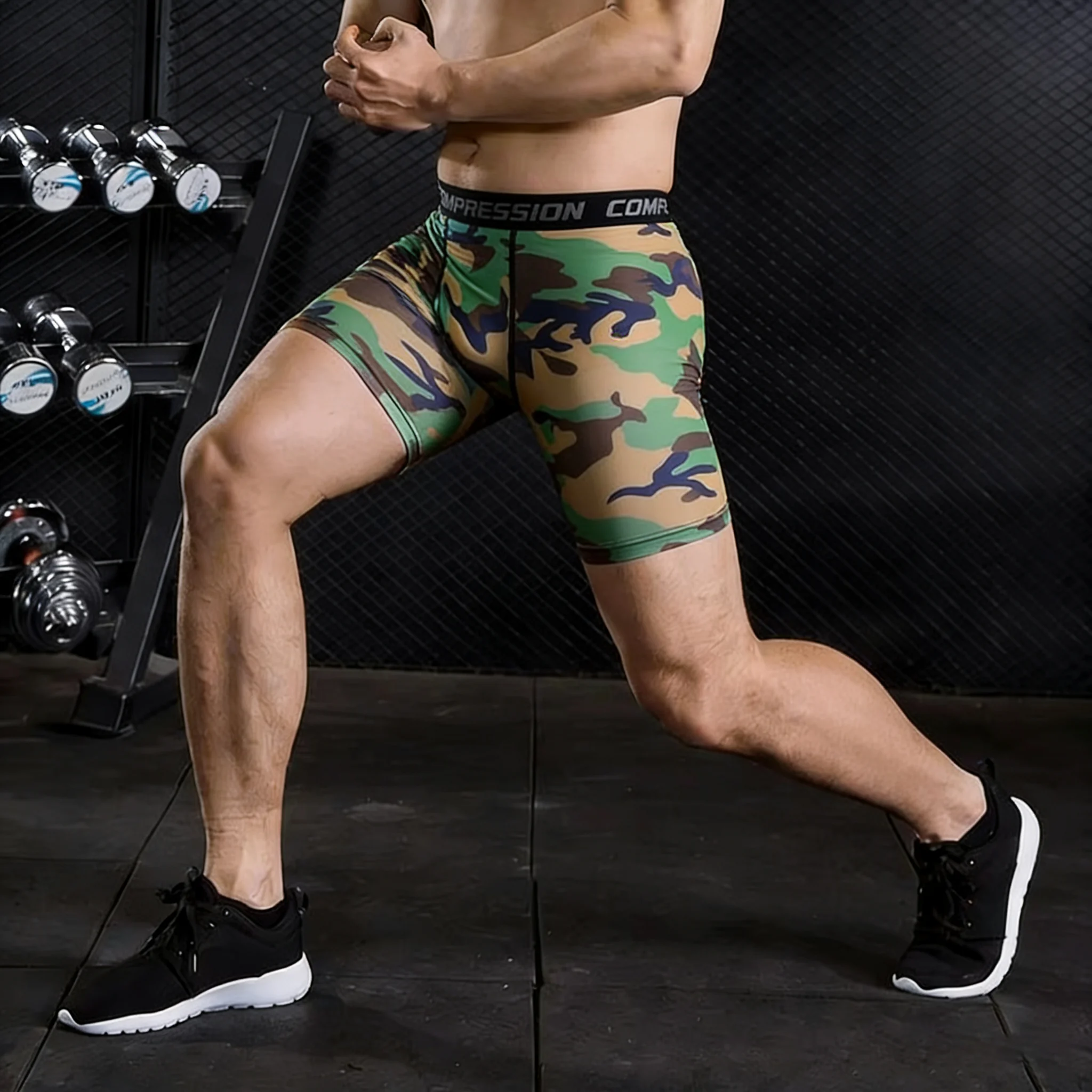 Kompressions-Shorts für Herren Sommer Skinny Tights Slim Fit Elastische Kleidung Homme Sport-Unterwäsche Lässige Mode Kurze Hose für Männer Image