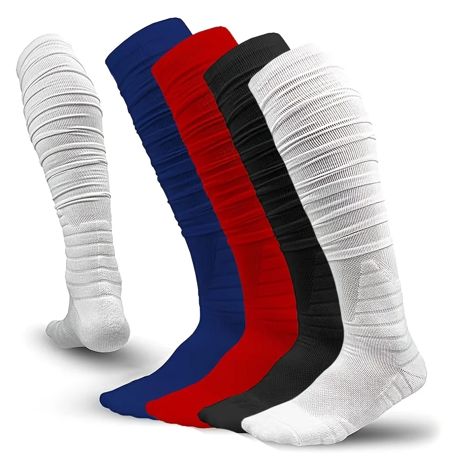 Atmungsaktive Sportsocken für Männer und Frauen, Fußball, Basketball, Baseball, Rugby, Fußball, Laufen, Wandern Image