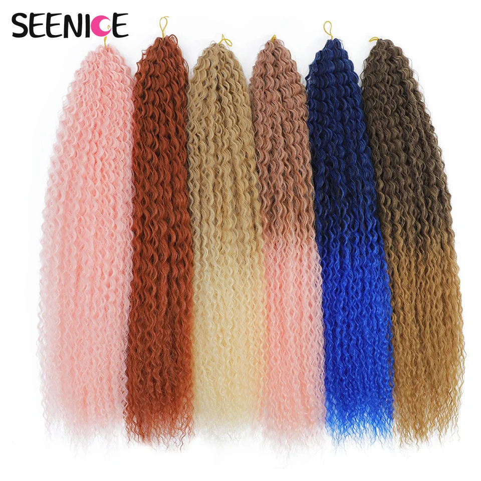 Verworrene Lockige Afro Locken Häkeln Haar Flechten Haar Extensions Synthetische African Geflochtene Haar Für Zöpfe Weiche Ombre Rosa Schwarz Image
