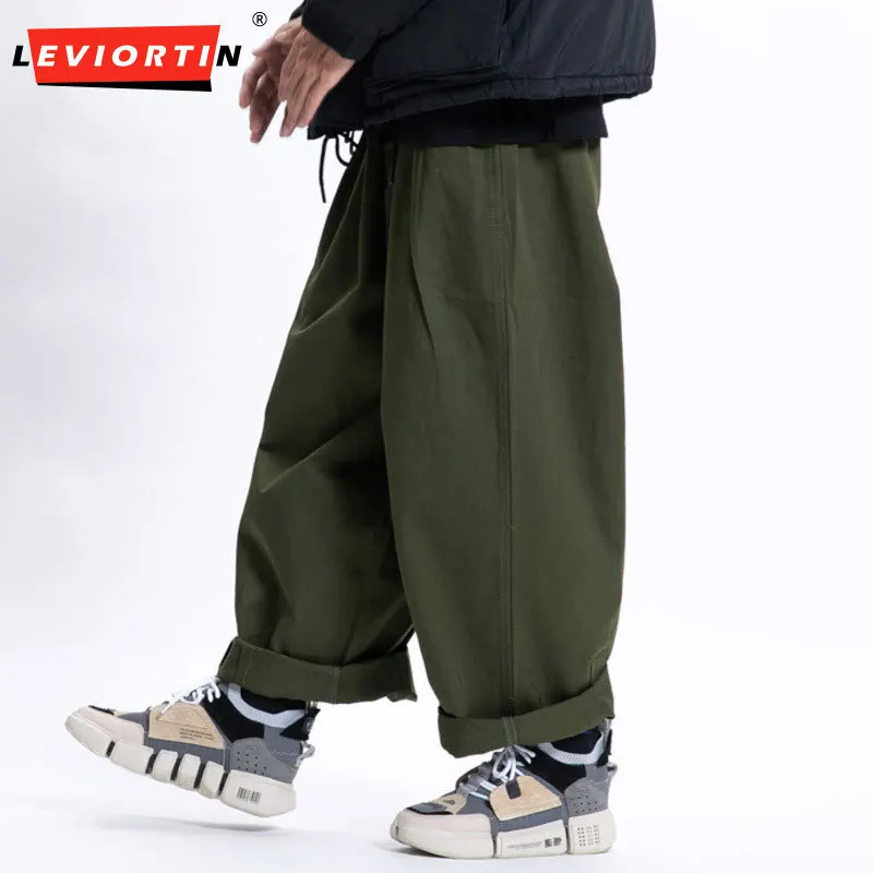 2023 frühjahr Neue Cityboy Casual Hosen Japanische Lose Mode Vielseitige Breite Bein Hosen Einfarbig Arbeit Hosen Männer und Frauen Image