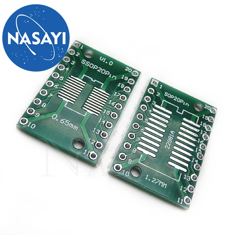 10 teile/los SOP20 SSOP20 TSSOP20 SMD zu in-line DIP 0,65/1,27mm Adapter Board Image