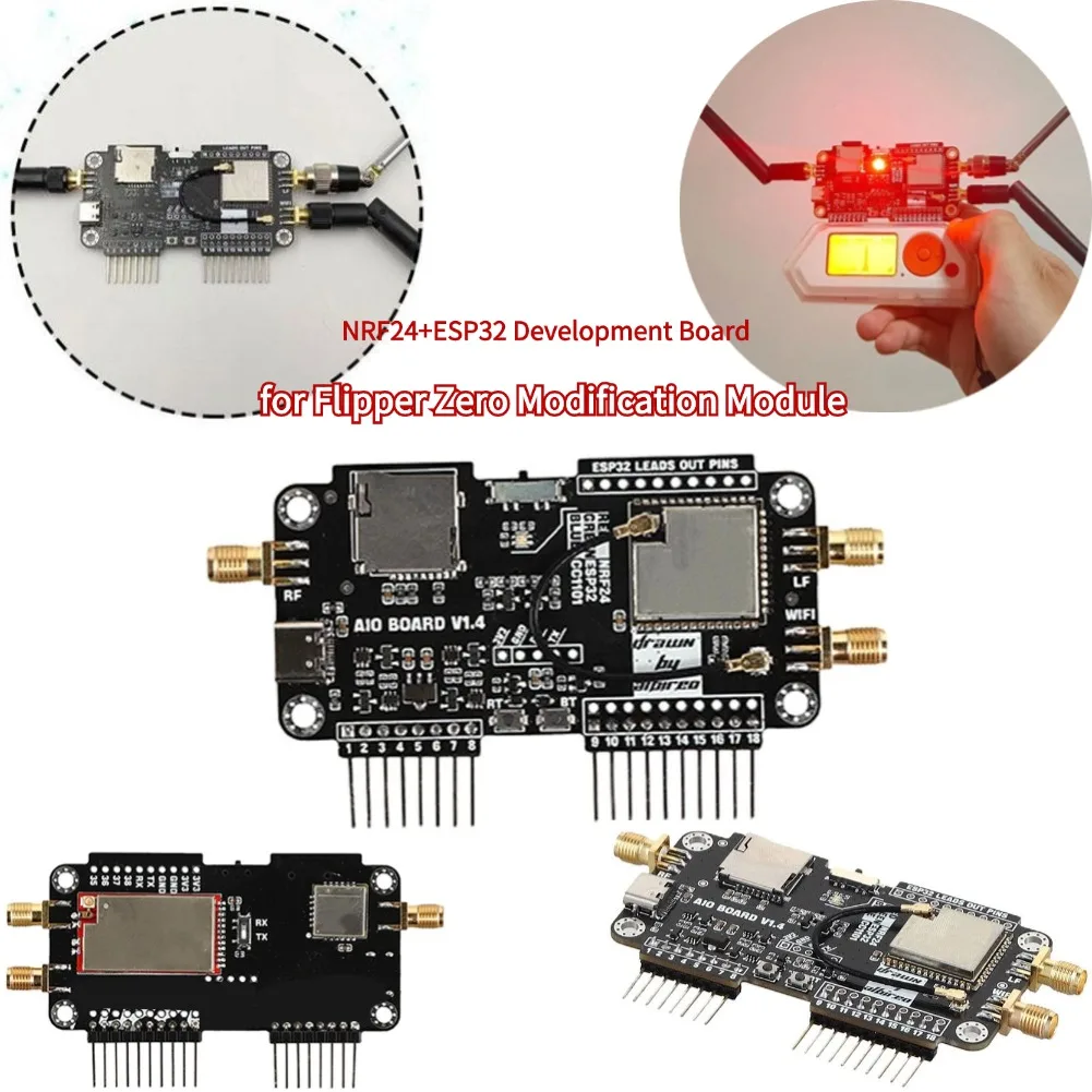 Für Flipper Zero Modification Modul NRF24+ESP32 Development Board 2,4G High Gain CC1101 Unterstützung NRF Sniffer Mousejacker