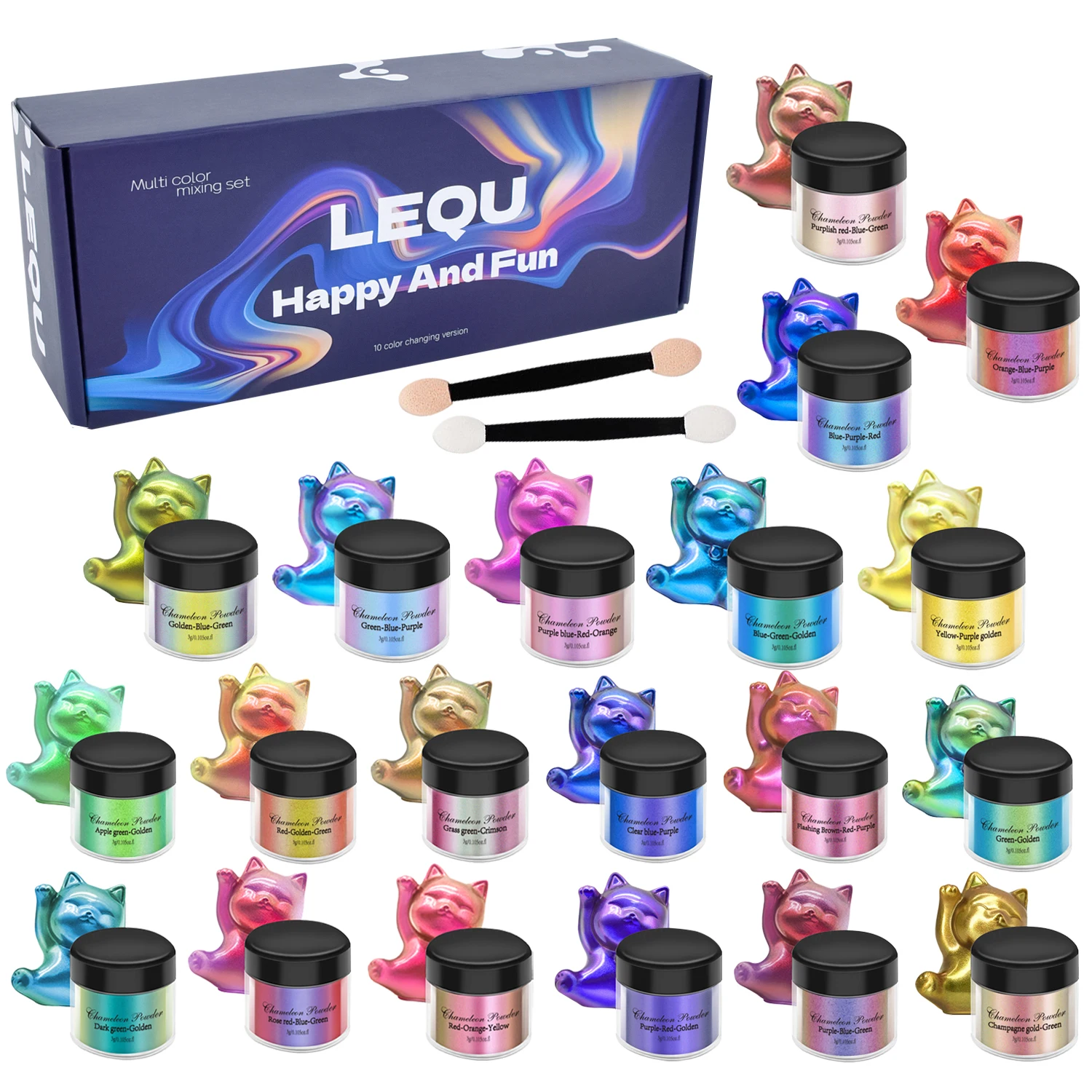 1 Set Chamäleon Pulver Nagel Chrom Pigment DIY Epoxidharz Form Farbstoff Nail art Glitter Staub Maniküre DIY Glimmer Pulver Pigmente Image