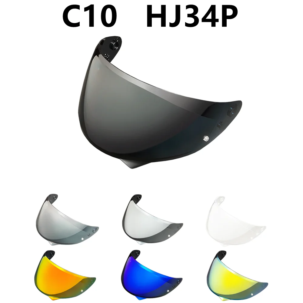 Visier für HJC C10 HJ34P Gesichtsschutz, Helmlinse, hoher Schlagschutz, langlebig, staubdicht, UV-Schnitt, klare Sicht, Visière Moto Image