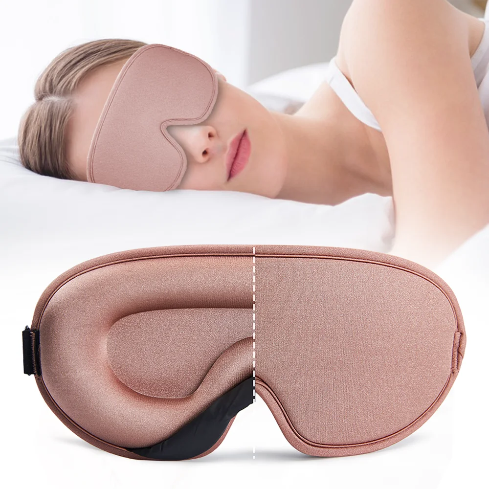 3d Schlaf maske für Männer Frauen weiche glatte Schlaf maske für Augen, 100% Blockout Licht Augen maske Reise Schatten Abdeckung Rest entspannen schlafen Image