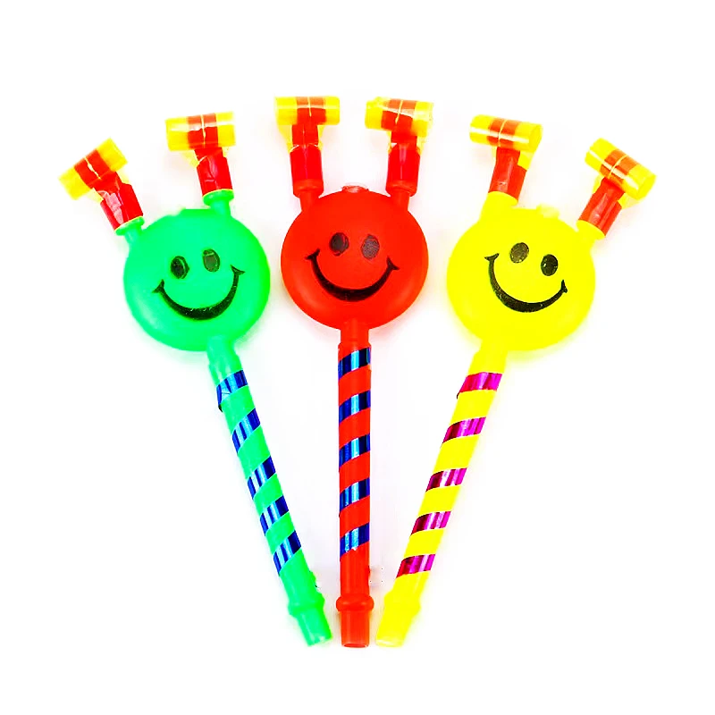 10PCS Krachmacher Smiley Blasen Drachen Pfeifen Kinder Geburtstag Party Geschenke Kindergarten Giveaway Spielzeug Karneval Party Gefälligkeiten 22CM Image