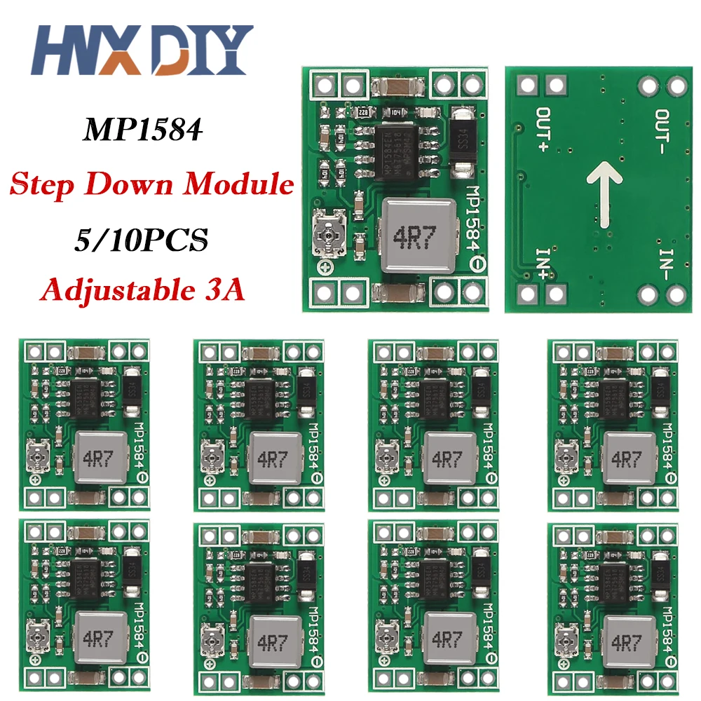 5/10 stücke MP1584EN Einstellbare 3A DC-DC Konverter Step Down Spannung Regler Modul Ersetzen LM2596s MP1584 DC DC Buck Board Image