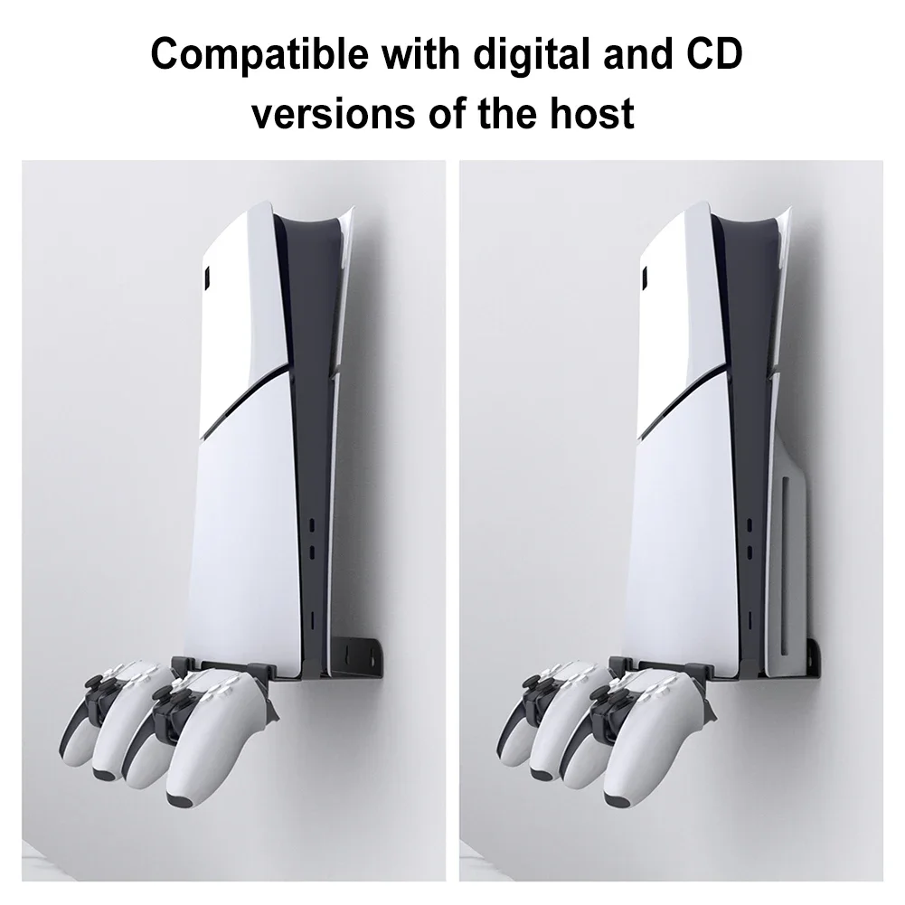 Wand halterung Displayst änder Basis mit Controller Halter Wandbehang für ps5 Slim Digital Edition und Disc Edition Image
