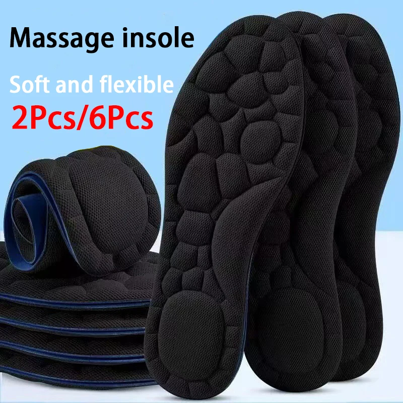 Weiche Sport-Einlegesohlen, Unisex-Fußmassage-Einlegesohlen, Beifuß-Desodorierende Schuheinlagen, 2 Stück/6 Stück Image