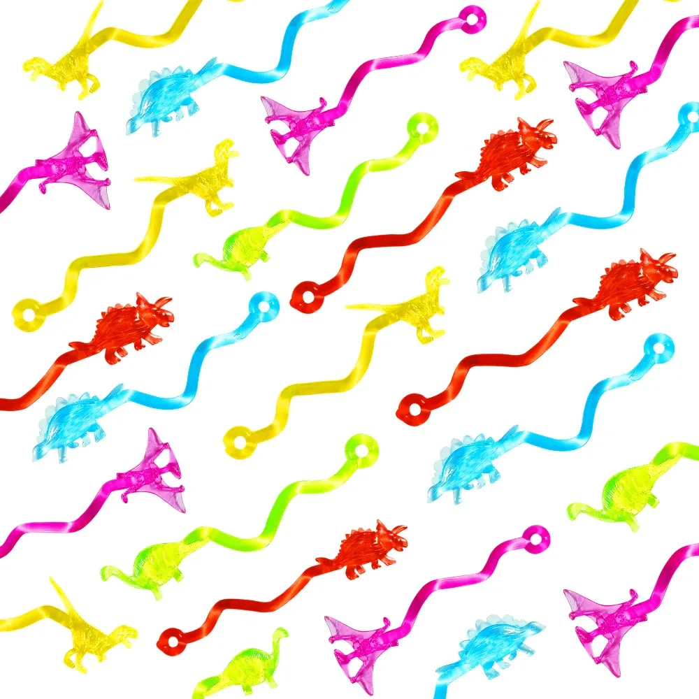 10-50PC Mini Bunte Klebrige Stretch Dinosaurier kinder Geburtstag Party Pinata Weihnachten Geschenk Tasche Füllung Karneval Kinder geschenk Tasche Image