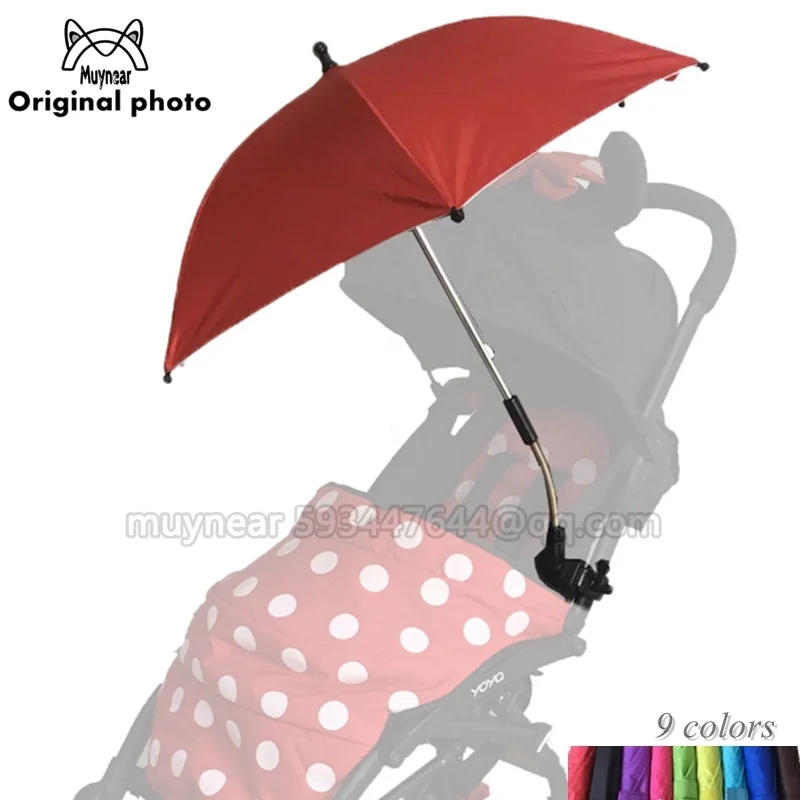 Kinderwagen Regenschirm Protable Baby Bunte Kinderwagen Schatten Sonnenschirm für Kinderwagen 360 grad Verstellbare Falten yoya Kinderwagen Zubehör Image