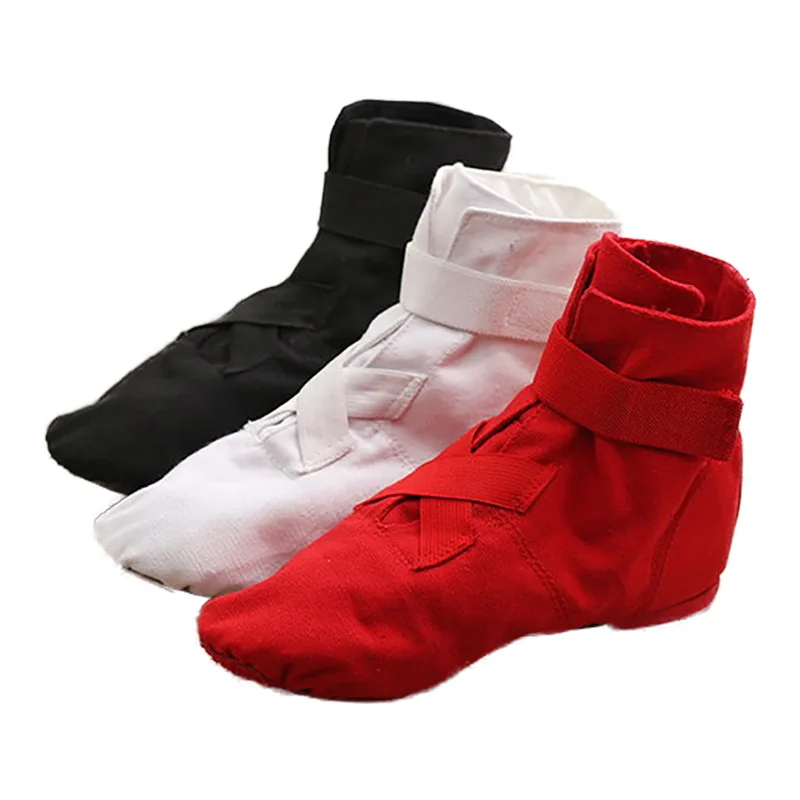 Bonded High Top Erwachsene Kinder Leinwand Jazz Stiefel mit weichen Sohlen Tanz schuhe Trainings schuhe für Frauen tanzen Ballett Fla Turnschuhe Image
