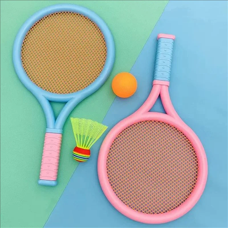 Kinder Badminton Tennis schläger Übung Reaktions fähigkeit Anfänger Familie Outdoor Strand Tennis Kindergarten Baby Eltern-Chil Image