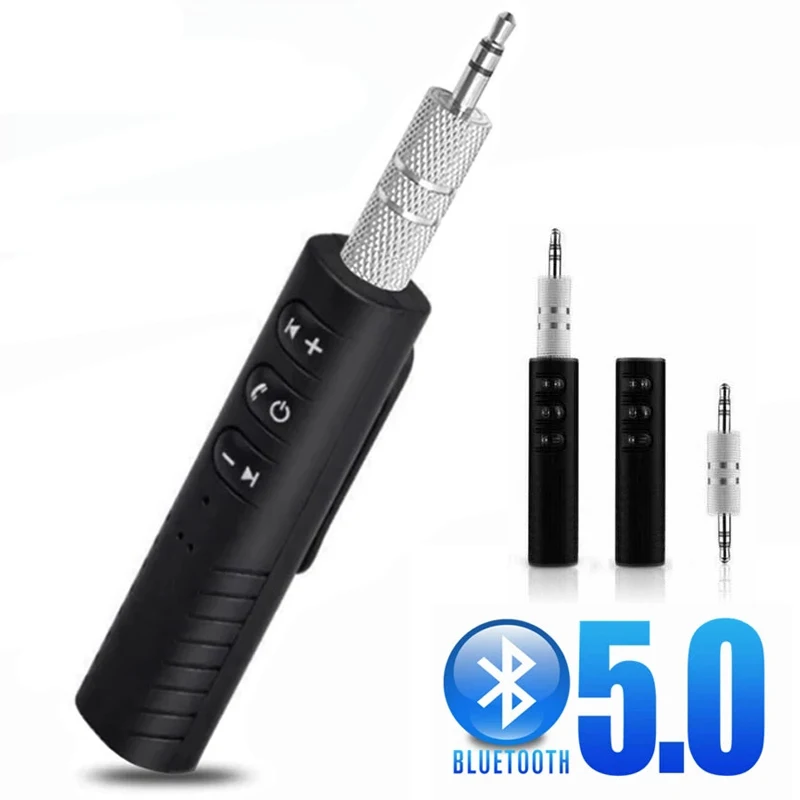 2-in-1-Auto-Wireless-Bluetooth-Empfänger 3,5 mm Klinke AUX Audio Auto Wireless Audio Receiver Handy 5.0 Lautsprecher-Adapter Freisprecheinrichtung Image