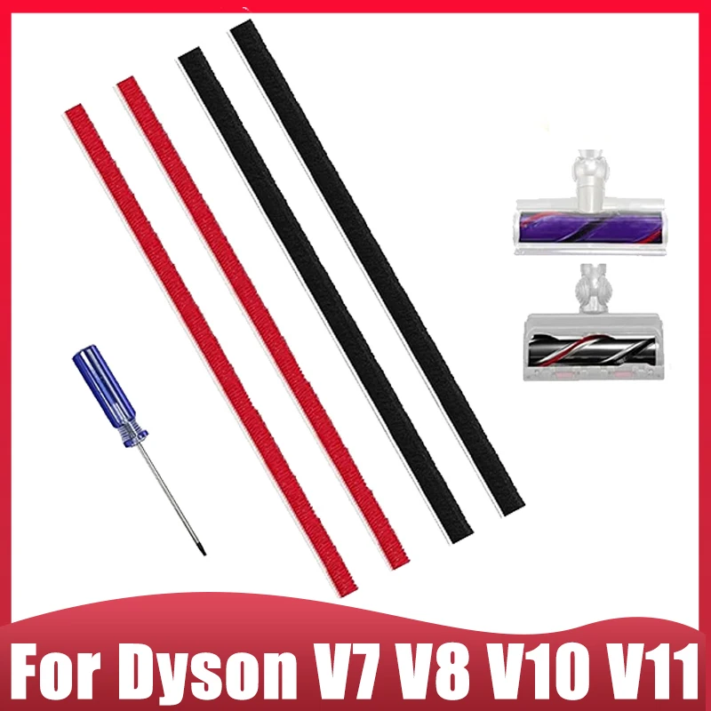 Für Dyson V7 V8 V10 V11 Staubsauger Rollbürstenstreifen, weiche Plüschstreifen Ersatzteile, Doppelprüfung vor dem Kauf Image