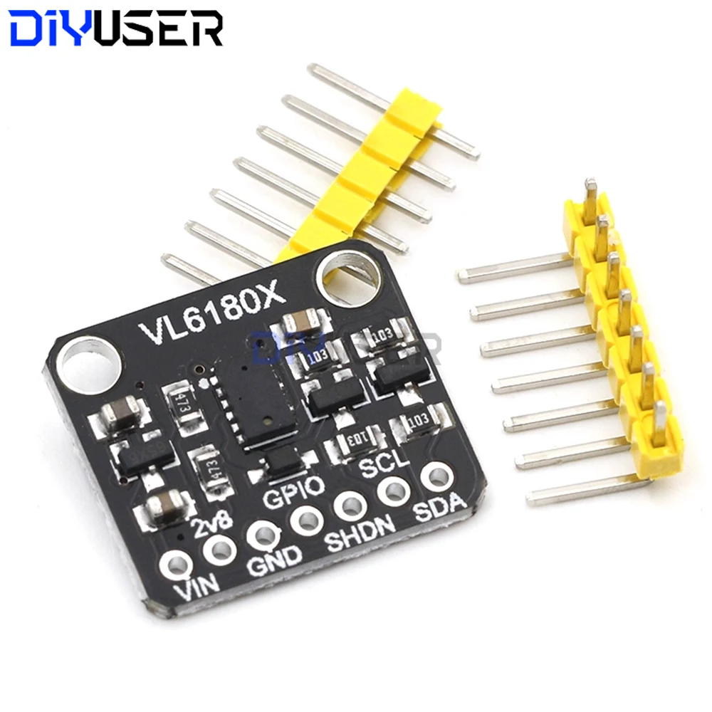 VL6180X Entfernungssensormodul, ToF Näherungs- und Gestendetektor, Hochpräzise I2C-Schnittstelle, 3,3V/5V Kompatibel Image