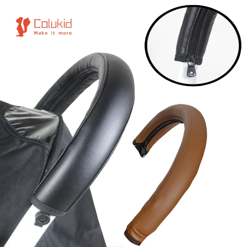 COLU KID ® Kinderwagenzubehör Leder-Schutzhülle der Armlehne und Griff für Babyzen Yoyo Yoya Babytime Babysing Kinderwagen Image