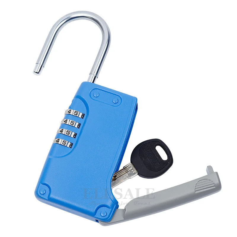 Hochwertiger versteckter Schlüsselsafe, 4-Digital-Passwort-Zahlenschloss mit Haken, Mini-Geheimbox aus Metall für Zuhause, Villa, Wohnwagen