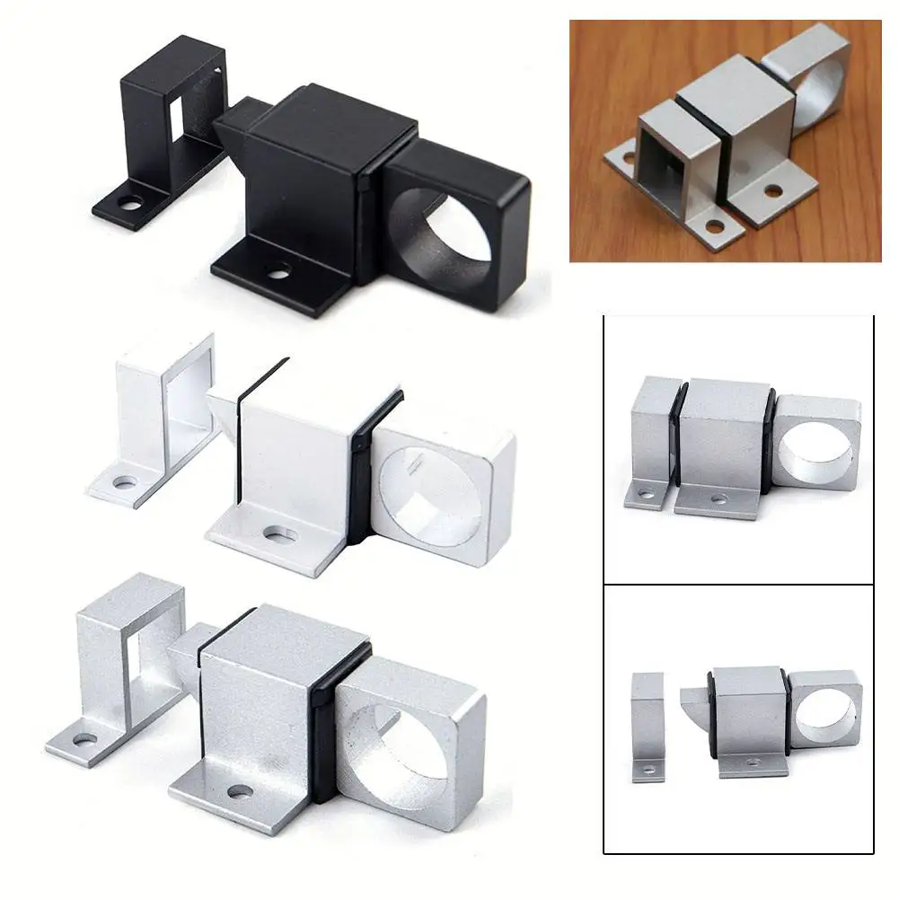 1Pcs Tür Latch Aluminium Legierung Sicherheit Automatische SASH Tür Frühling Bounce Lock Platz Selbst-schließen Automatische Tür Latch schloss Image
