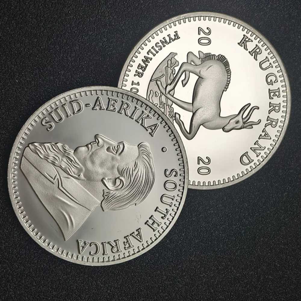 Neue 2021/2022/2023/2024 Südafrika Saudi Afrika Krugerrand 1OZ Silbermünze Paul Kruger Token Value Sammlermünzen Souvenir Image