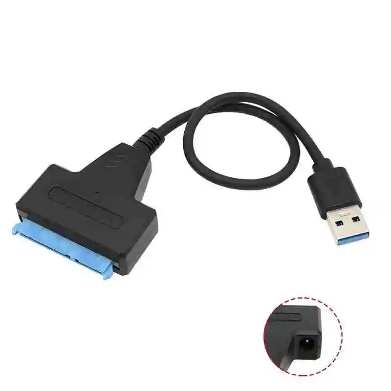 SATA-zu-USB 3.0/2.0-Kabel bis zu 6 Gbit/s für 2,5-Zoll-externe HDD SSD-Festplatte SATA 3 22-poliger Adapter USB 3.0 auf Sata III-Kabel Image