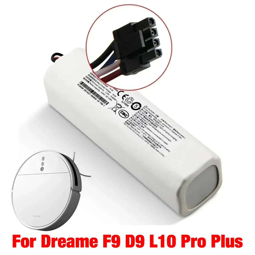 Original-Akku für Dreame Roboter-Staubsauger und Wischmopp L10s Ultra L10 L10S ULTR 5200mAh Lithium-Ionen-Pack 4INR19/66-2 Image
