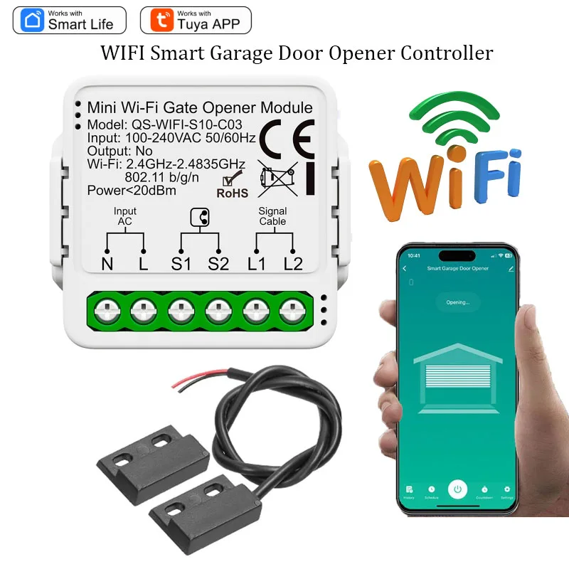 Tuya WiFi/Zigbee Smart Garage Türöffner Controller Schalter modul Stimme Fernbedienung Arbeit Mit Alexa Google Home Assistent Image
