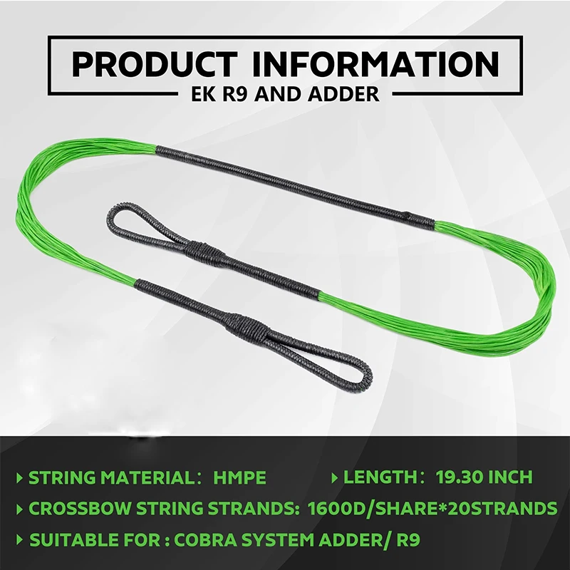 1/2 Stück 19,3 Zoll Armbrust-Bogensehne 49 cm 20 Stränge Bogenschießen Schießausrüstung Pfeil und Bogen Zubehör Image
