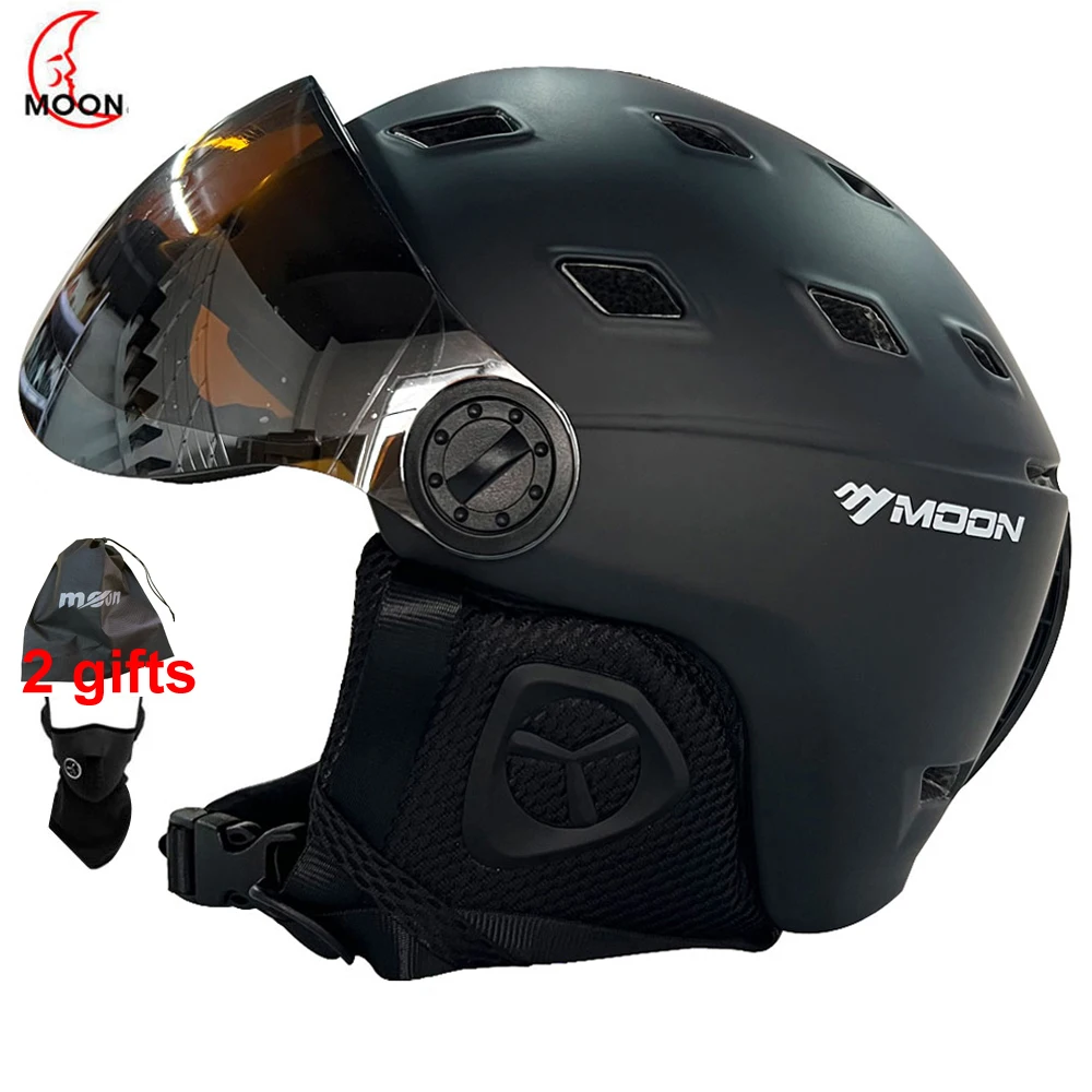 Moon Ski Helm brille Integral geformte PC Eps hochwertige Skihelm Outdoor Sport Ski Snowboard Skateboard Helme Image