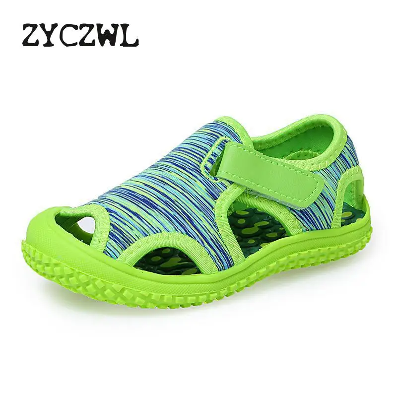 Sommer Baby Jungen Sandalen Kinder Strand Sandalen Weichen Boden Unisex Mädchen Nicht-slip Säuglings Schuhe Kinder Outdoor Anti-kollision Schuhe Image