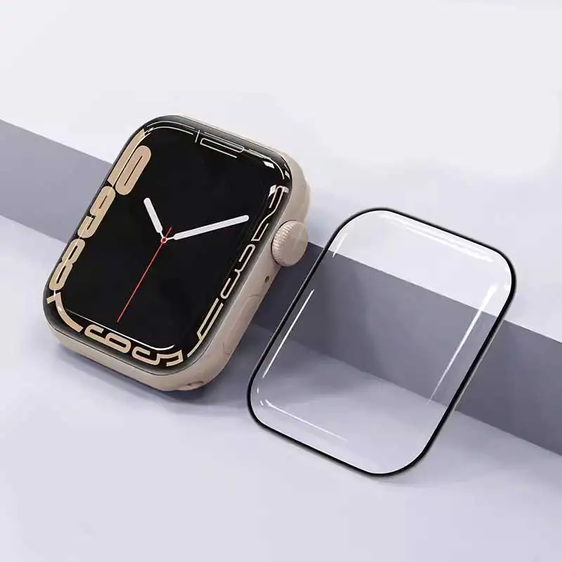 Schutzfolie für Apple Watch 44 mm 45 mm 40 mm 41 mm 42 mm 44 mm 3D gebogene Displayschutzfolien iwatch Serie 9 8 7 SE 6 5 Ultra 49 mm Image