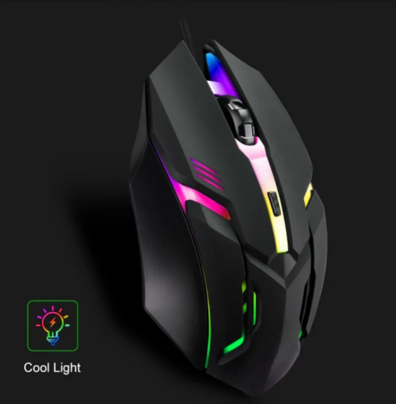 Neueste hochwertige ergonomische Gaming-Maus, geeignet für Desktop- und Laptop-Computer, 4-Tasten-USB-Maus mit RGB-Hintergrundbeleuchtung Image