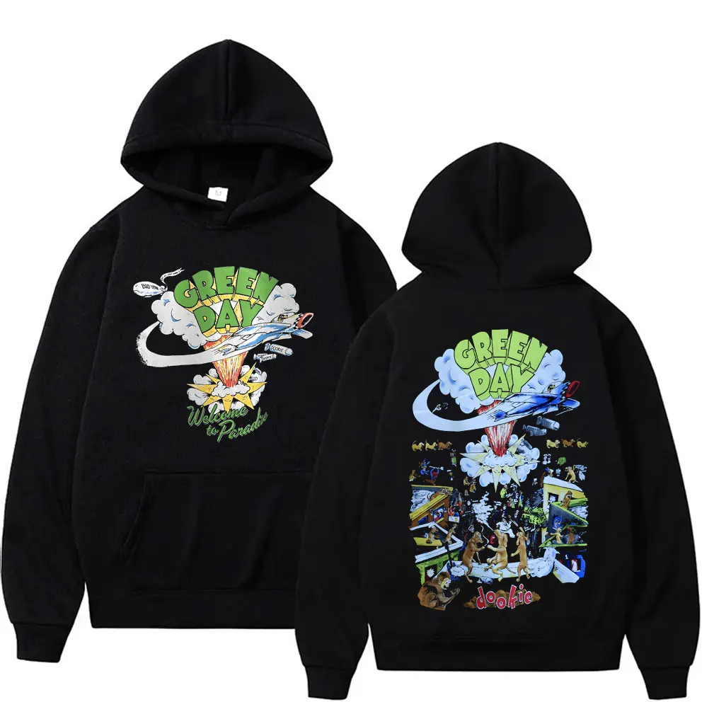 Seltene Punk Band Green Day Dookie Hoodie Männer klassische Gothic Vintage Rock Sweatshirt Herren Hip Hop übergroße Hoodies 90er Jahre Streetwear