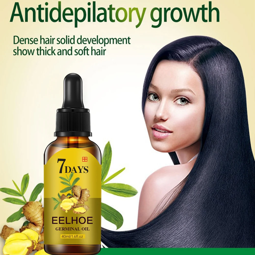 Haarwuchs Serum schnell wachsendes Haar ätherisches Öl Schönheit Haarpflege/40ml dichtes Nachwachsen Ingwer Haar fördert die Regeneration Image