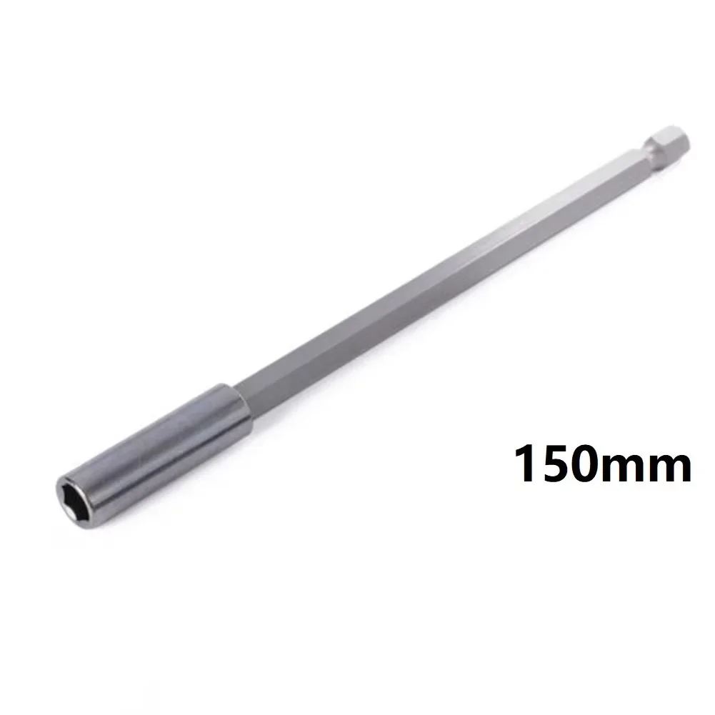 Silber-Verlängerung Pleuel Bohrschrauber Verlängerungslänge 150 mm Halter Sechskantverlängerung Langer Schraubendreher Magnetische Bitwerkzeuge Image