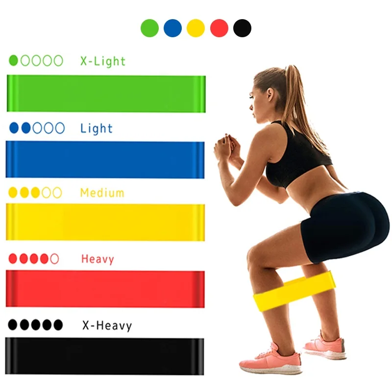 Tragbare Fitness-Widerstandsbänder, Workout-Gummibänder, Yoga, Fitnessstudio, elastische Stärke, Pilates, Crossfit, Unisex, Gewicht, Sportband Image