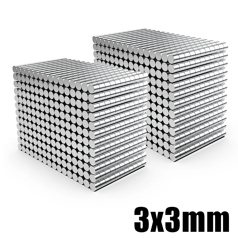 40/200 Stück 3 x 3 mm Kühlschrankmagnete für Kühlschrankbüro Image