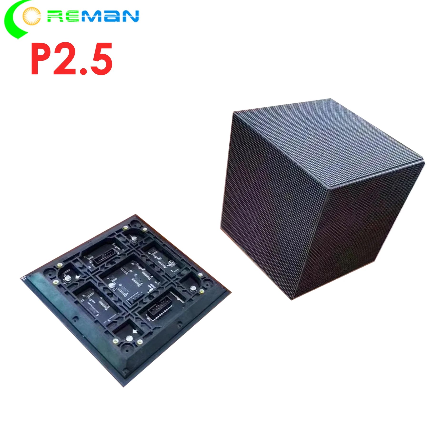 45-Grad-LED-Modul für den Innenbereich, P2,5, 160 x 160 mm, 64 x 64 RGB-LED-Matrix für Eck-LED-Bildschirm, Würfel-LED-Anzeige