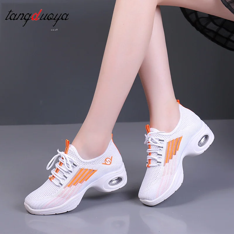Frauen Tanz Schuhe Weiche Laufsohle Frau Atem Jazz Hip Hop Schuhe Sport Turnschuhe Damen Mädchen Moderne Jazz Tanzen 2025