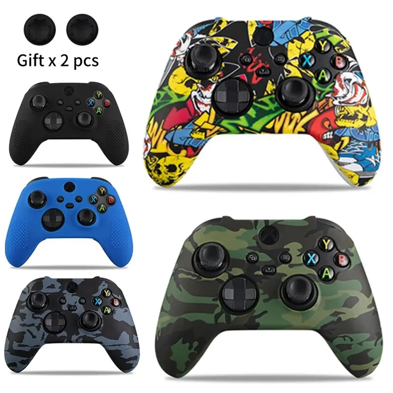 Weiche Silikon hülle für Xbox Serie X/S Controller Schutz haut Gamepad Zubehör Daumen griffe Kappen Joystick Abdeckung Shell Image