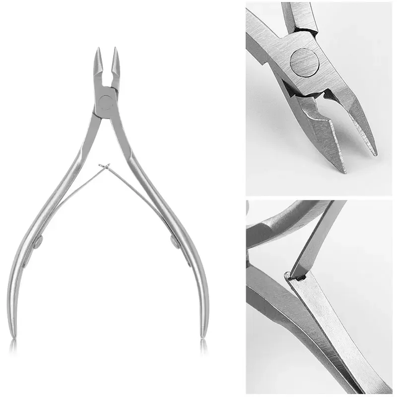 Professionelle Edelstahl Häutchen Nagel Nipper Clipper Nail art Maniküre Pediküre Trim Zange Cutter Schönheit Schere Werkzeuge Image