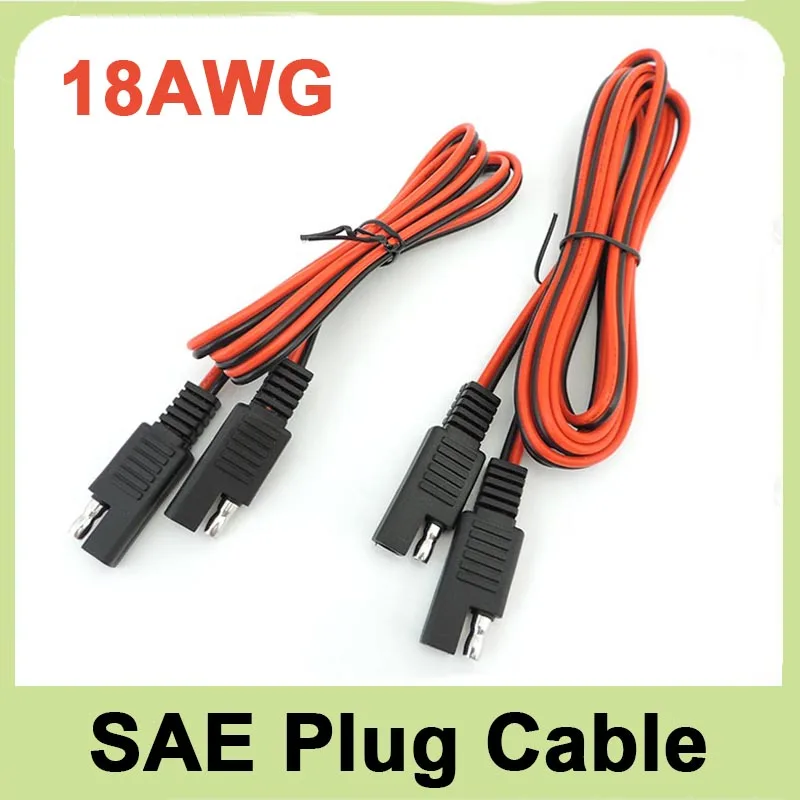 18awg 10A SAE zu SAE Power Automotive Verlängerung Kabel 12V-24V SAE Stecker Kabel Schnell Trennen 1M 2M Stecker Für Auto Image