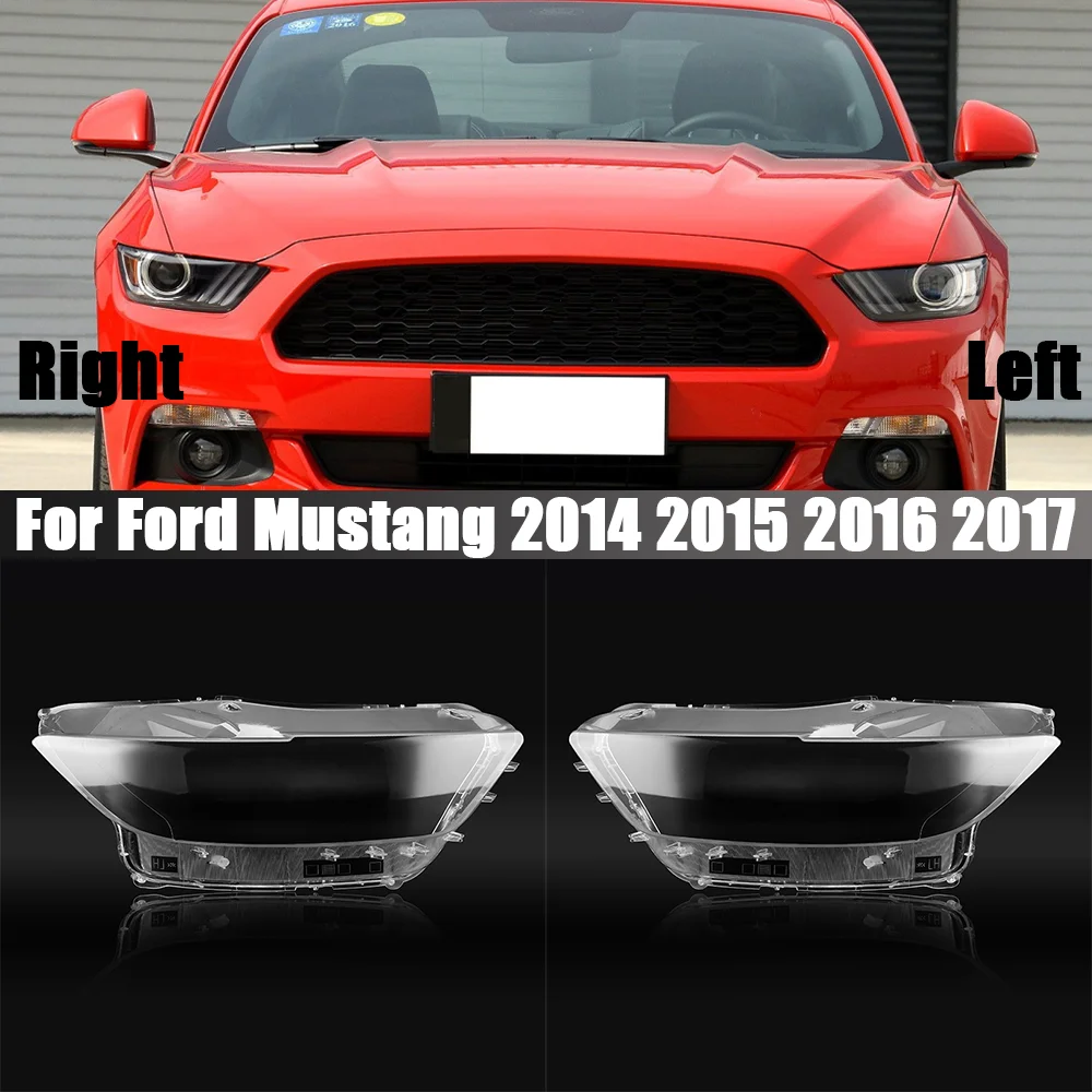 Für Ford Mustang 2014 2015 2016 2017 Front Scheinwerfer Abdeckung Lampe Schatten Scheinwerfer Shell Objektiv Plexiglas Ersetzen Original Lampenschirm