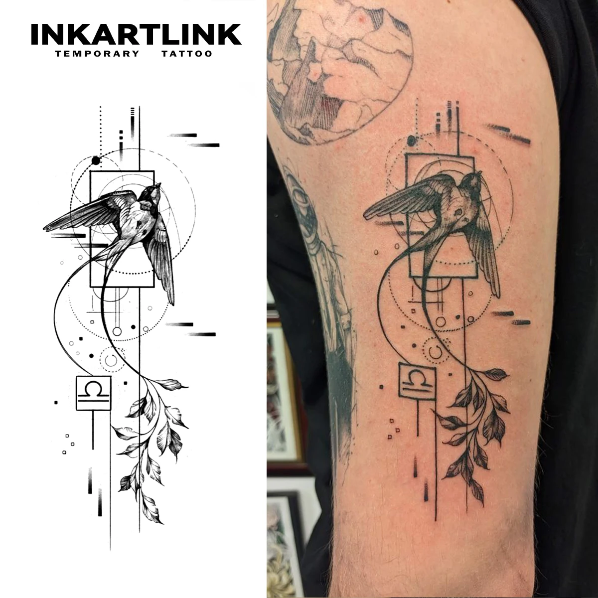 Flight of Balance Temporäres Tattoo, Haben bis 15 Tage, neue Technologie, magischer, wasserfester, semi-permanenter Aufkleber Image