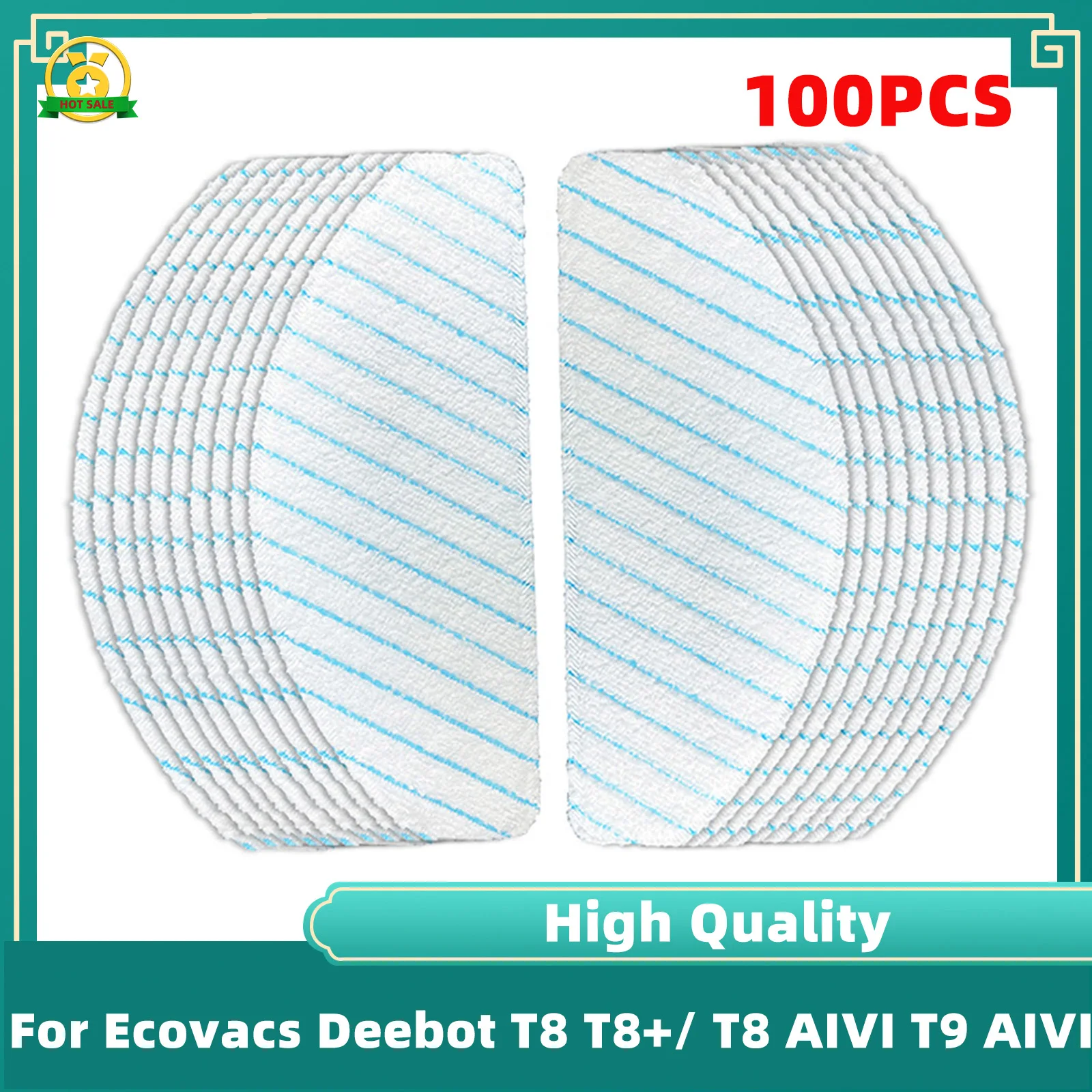 Kompatibel für Ecovacs Deebot Ozmo T8 T8+/ T8 AIVI T9 AIVI / N8 Pro/ N8 Pro+ Zubehör Einweg-Wischpads Teile Image