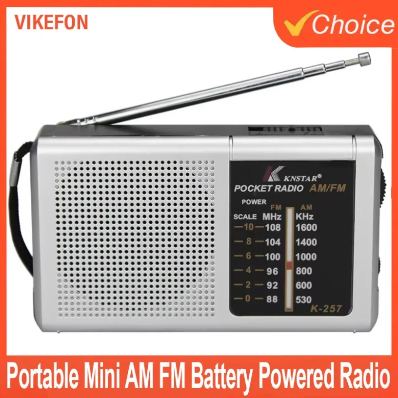 SW/AM/FM batteriebetriebene Teleskopantenne, digitales Radio, integrierter Lautsprecher, tragbares Mini-Radio für den Notfallgebrauch im Innen- und Außenbereich Image